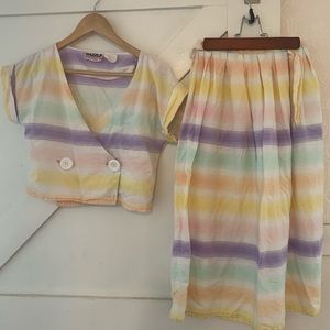 Razzle Dazzle vintage crop & skirt duo